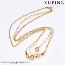 42062-Fashion18k Xuping Позолоченные Длинные Цепи Ожерелье 